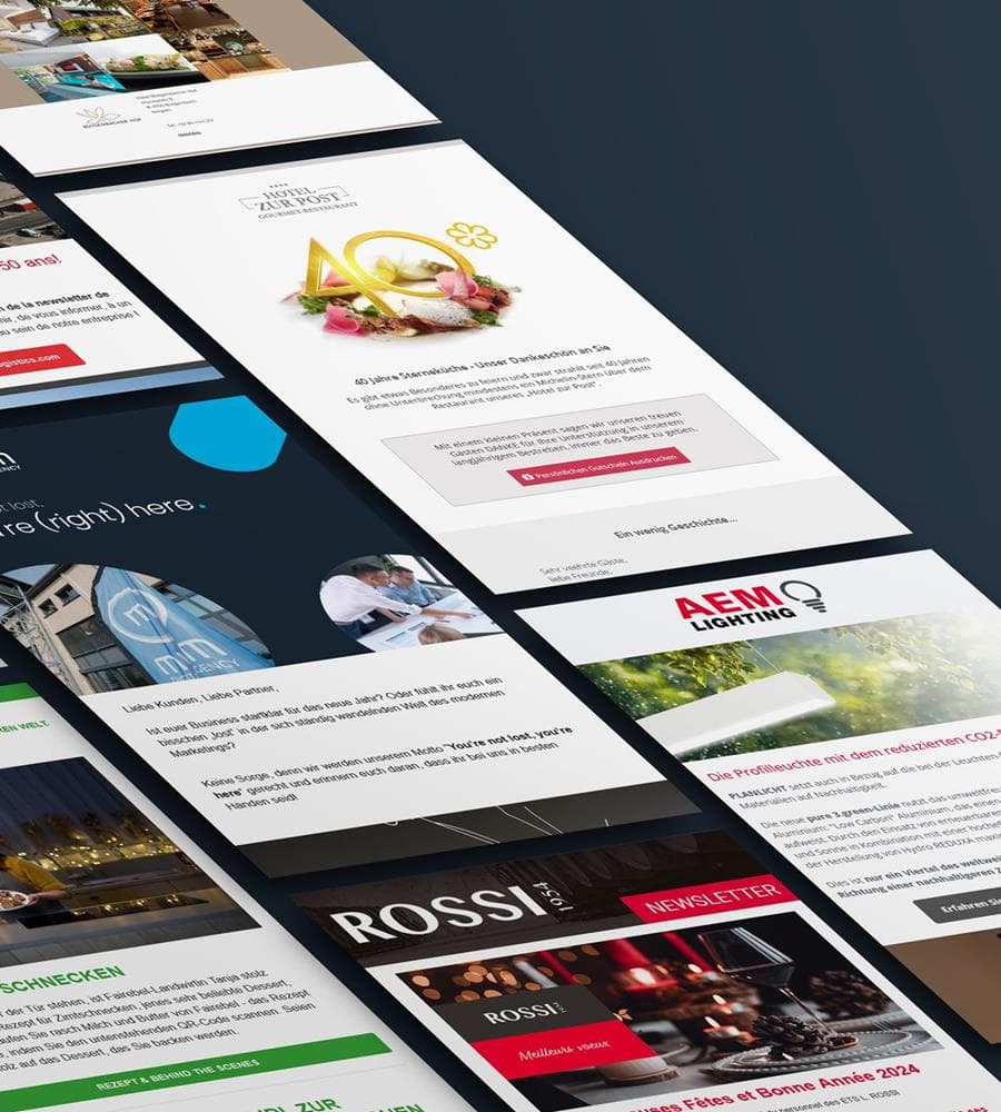 Professional commercial e-mails